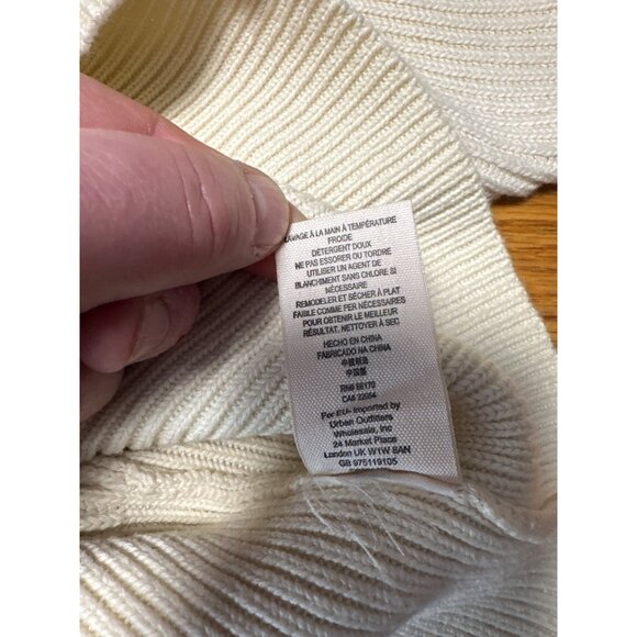 Free People Womens Oversized Deep V-Neck Long Sleeve Ribbed Knit Sweater XS - Picture 7 of 8